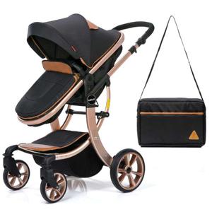 Teknum - 3 In1 Luxury Pram Stroller - Black TK_AM001_BL