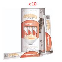 M-Pets Creamy With Functions Cat treat Kitten Tuna & Chicken 4x15g (60g) Pack Of 10