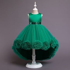 Princess Cinderella Dress Party Costume Flower Girl Dress Girls' Movie Cosplay Cosplay Costume Party Green Purple Rosy Pink Dress Halloween Children's Day Masquerade Organza World Book Day Costumes miniinthebox