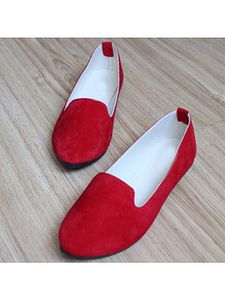Plain Flat Velvet Round Toe Casual Flat & Loafers