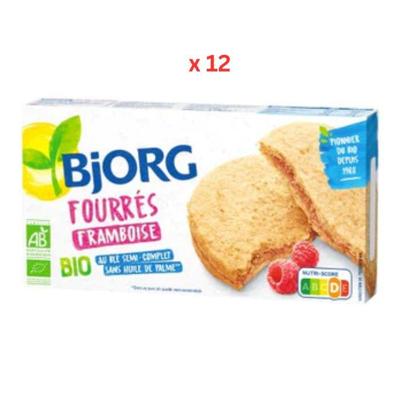 Bjorg Fourres Framboise Raspberry Filled Biscuits 12X175G