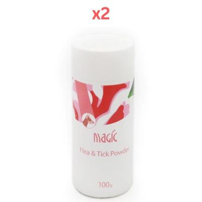 Magic Flea And Tick Dry Powder 100Gm (Pack of 2)