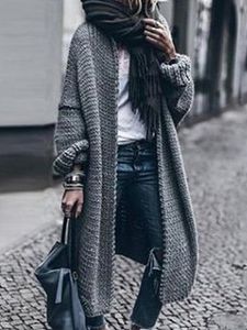 Plain Long Sleeve Knit Cardigan