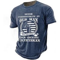 Men's T shirt Tee Graphic Soldier National Flag Crew Neck Clothing Apparel 3D Print Outdoor Daily Short Sleeve Print Fashion Designer Vintage Lightinthebox