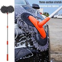 Double Brush Head Mop Kit Microfiber Car Wash Brush Mop Kit with Long Handle for Cleaning Car Tools and Vehicles miniinthebox - thumbnail