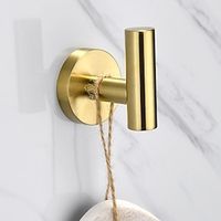 Robe Hook Wall Mounted Wall Hook Golden Stainless Steel Coats Hook 1pc Lightinthebox