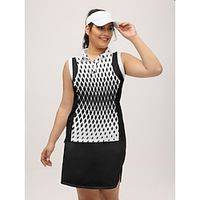 Women's Golf Polo Shirt Black Sleeveless Top Ladies Golf Attire Clothes Outfits Wear Apparel Lightinthebox - thumbnail