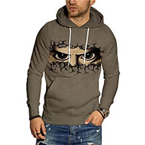 Men's Unisex Pullover Hoodie Sweatshirt Graphic Prints Eye Print Daily Sports 3D Print 3D Print Casual Hoodies Sweatshirts  Gray miniinthebox