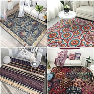 Moroccan Ethnic Style Area Rug Living Room Coffee Table Carpet Large Area Bedroom Retro Bohemian Floor Mat Lightinthebox