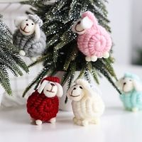 Christmas Decorations Solid Wool Felt Puncture Diy Handmade Sheep Little Sheep Christmas Decoration miniinthebox - thumbnail