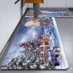 Christmas Tree Doormat Non-Slip Oil Proof Rug Indoor Outdoor Xmas Mat Bedroom Decor Bathroom Mat Entrance Rug Door Mat Bedroom Lightinthebox
