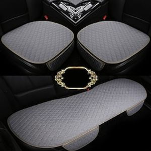 Car Seat Cushion Car Pad Cover Non-Slip Rubber Bottom with Storage Pouch,Premium Comfort Memory Foam,Driver Seat Back Cushion Fit Most Car,Truck,SUV or Van miniinthebox