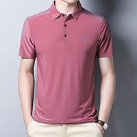 Men's T shirt Hiking Tee shirt Hiking Polo Shirt Short Sleeve Tee Tshirt Top Outdoor Quick Dry Lightweight Breathable Sweat wicking Autumn  Fall Spring Summer Ice Silk Ha Cyan White Black Hunting Lightinthebox - thumbnail