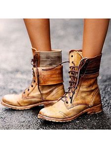 Distressed Round Toe Boots