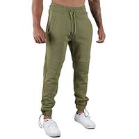 Men's Joggers Sweatpants Drawstring Side Pockets Bottoms Outdoor Athleisure Winter Cotton Breathable Soft Running Walking Jogging Sportswear Activewear Solid Colored Army Green Beige Grey Lightinthebox - thumbnail