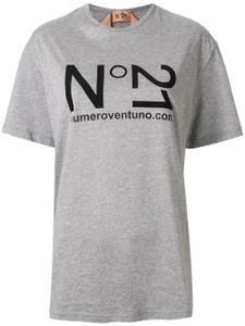 Nº21 website logo print T-shirt - Grey