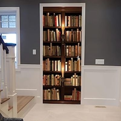 Modern Bookshelf Door Covers Door Tapestry Door Curtain Decoration Backdrop Door Banner for Front Door Farmhouse Holiday Party Decor Supplies miniinthebox