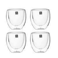Royalford Double Wall Cup Set, 80Ml Borosilicate Glass Cup - RF10568