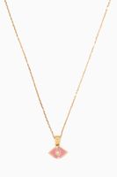 Enamel Eye Pendant with Diamond in 18kt Yellow Gold - thumbnail