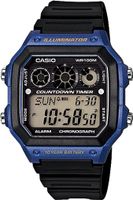 Casio Men's Digital Dial Black Resin Band Watch AE 1300WH 2A
