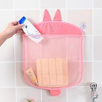Baby Bathroom Mesh Bag Sucker Design For Children Bath Toys Kid Basket Cartoon Animal Shapes Cloth Sand Toys Storage Net Bag miniinthebox - thumbnail