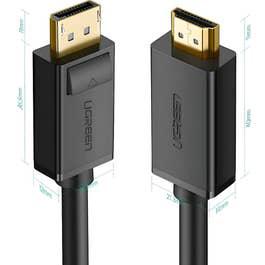 DP MaletoHDMI MaleCable 1m Bk (DP101-10238B)