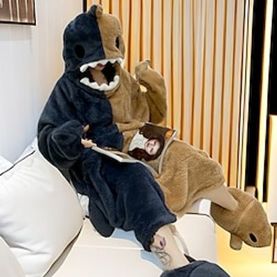 Adults' Kigurumi Pajamas Nightwear Onesie Pajamas Shark Animal Animal Onesie Pajamas Pajamas Funny Costume Cosplay For Men and Women Masquerade Animal Sleepwear Cartoon Lightinthebox
