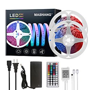 LED Strip Lights 32.8ft 10M RGB Tiktok Lights 300LEDs SMD 5050 with 44 Keys IR Remote Controller and 100-240V Adapter for Home Bedroom Kitchen TV Back Lights DIY Deco miniinthebox