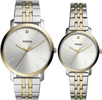 His and Her Lux Luther Three-Hand Two-Tone Stainless Steel Watch Gift Set