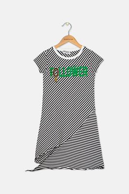 Kids Girls Stripe Follower Dress Black Kids Girls Stripe Follower Dress Black