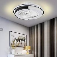 Ceiling Fan with Lights Remote Control, Indoor Low Profile Modern Flush Mount Ceiling Fan with 72W Warm Natural Bright 3 Color LED Lights, 3 Speeds Smart Ac Fan for Kitchen and Bedroom (White) Lightinthebox - thumbnail