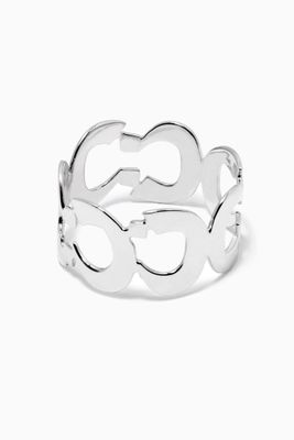 Tantanah "N" Ring in 18kt White Gold