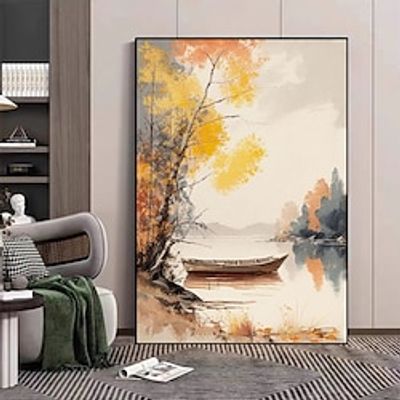 Classic Boats Oil Canvas Painting Autumn Sea Landscape Hand-painted Wall Art Picture for Living Room Home Decor Cuadros Lightinthebox Classic Boats Oil Canvas Painting Autumn Sea Landscape Hand-painted Wall Art Picture for Living Room Home Decor Cuadros Lightinthebox
