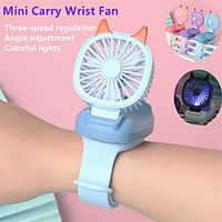 Mini Carry Wrist Fan Watch Portable Rotatable USB Charging Air Cooling Fan Detachable Students Toy Watch Table Fan Lightinthebox - thumbnail