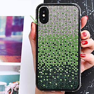 Glitter Shine Phone Case For iPhone 12 Pro Max 11 SE 2020 X XR XS Max 8 7 6 Color Gradient Rhinestone Back Cover miniinthebox