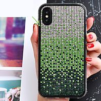 Glitter Shine Phone Case For iPhone 12 Pro Max 11 SE 2020 X XR XS Max 8 7 6 Color Gradient Rhinestone Back Cover miniinthebox - thumbnail