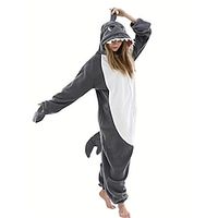 Adults' Kigurumi Pajamas Nightwear Shark Animal Onesie Pajamas One Piece polyester fibre Cosplay For Men's Women's Masquerade Animal Sleepwear Cartoon miniinthebox - thumbnail