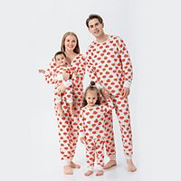 Family Look Halloween Pajamas Pumpkin Print Light Yellow Long Sleeve Sweet Matching Outfits miniinthebox - thumbnail