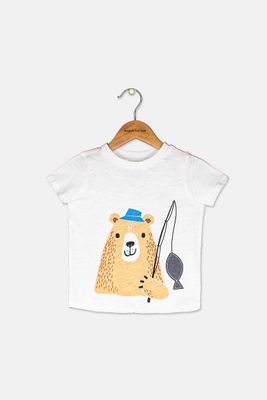 Baby Boys Cotton Graphic-Print T-Shirt Bright White Baby Boys Cotton Graphic-Print T-Shirt Bright White