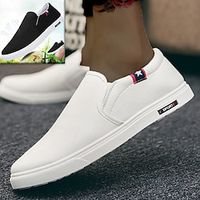 Men's Loafers  Slip-Ons Casual Shoes Comfort Shoes Slip-on Sneakers Sporty Casual Daily Canvas Breathable Comfortable Slip Resistant Black White Blue Summer Fall miniinthebox - thumbnail
