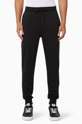 Logo Waistband Joggers in Organic Cotton Loopback Terry Logo Waistband Joggers in Organic Cotton Loopback Terry