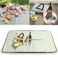 2-in-1 Travel Camping Folding Picnic Handy Storage Bag Mat Portable Waterproof Beach Mat