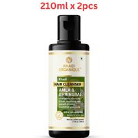 Khadi Organique Amla & Bhringraj Hair Cleanser ( SLS & Paraben Free) 210ml (Pack Of 2)