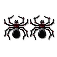 Women's Hoop Earrings Hollow Out Skull Spiders Statement Stylish Earrings Jewelry White / Black / Red For Halloween Carnival 2pcs miniinthebox - thumbnail