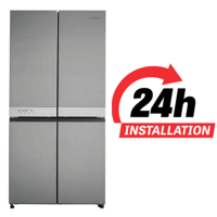 Ariston 677L Side by 4 Door Bottom Freezer Refrigerator | French Door | No Frost Fridge | Inverter Compressor | Multi-Temperature Compartment | Tou...
