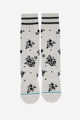 Mens Floral Booths Socks Grey/Balck Mens Floral Booths Socks Grey/Balck