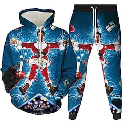 Christmas Santa Claus Outfits Hoodie Tracksuit Anime Graphic Pants Hoodie For Men's Women's Unisex Adults' Hot Stamping 100% Polyester Party Festival miniinthebox Christmas Santa Claus Outfits Hoodie Tracksuit Anime Graphic Pants Hoodie For Men's Women's Unisex Adults' Hot Stamping 100% Polyester Party Festival miniinthebox