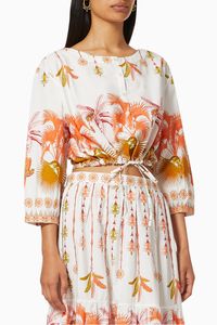New Jinny Winter Garden Top in Cotton Poplin