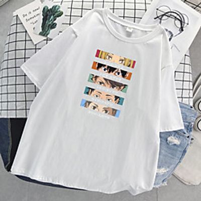 Inspired by Haikyuu Cosplay Cosplay Costume T-shirt Polyester  Cotton Blend Print Harajuku Graphic Kawaii T-shirt For Women's  Men's Lightinthebox