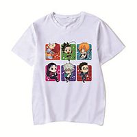 Men's Unisex Tee T shirt Hot Stamping Anime Graphic Prints Plus Size HUNTERXHUNTER Print Short Sleeve Casual Tops Cotton Basic Designer Big and Tall White Black Red miniinthebox - thumbnail